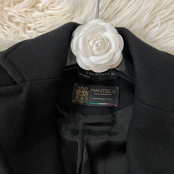 🔥Zara EUC🔥 Manteco Premium Quality Fabrics Wool Coat - Picture 4 of 6